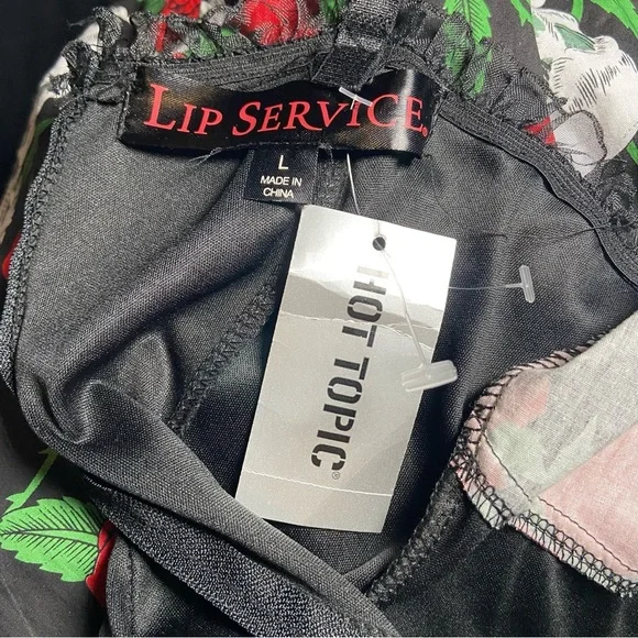 Lip Service Day of the Dead Roses Skulls Corset Dress NWT Costume Halloween Goth - Picture 5 of 5